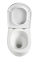 Væghængt toilet rund - hvidt
